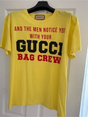 Authentic Gucci Bag Crew Graphic T-shirt